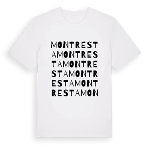 Montresta ordlek t-shirt – ekologisk bomull t-shirt från Pinshirt