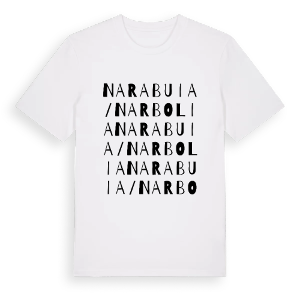 Narabuia/Narbolia ordlek t-shirt – ekologisk bomull t-shirt från Pinshirt