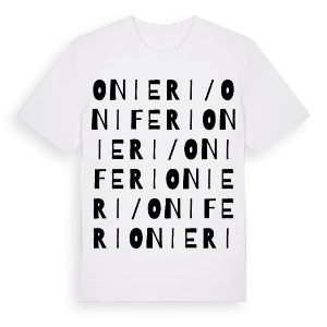 Onieri/Oniferi ordlek t-shirt – ekologisk bomull t-shirt från Pinshirt