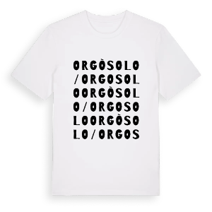 Orgòsolo/Orgosolo ordlek t-shirt – ekologisk bomull t-shirt från Pinshirt