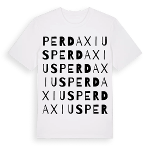 Perdaxius ordlek t-shirt – ekologisk bomull t-shirt från Pinshirt