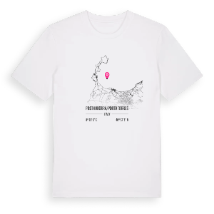 Posthudorra/Porto Torres karta t-shirt – ekologisk bomull t-shirt från Pinshirt