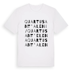 Quartu Sant'Aleni/Quartu Sant'Elena ordlek t-shirt – ekologisk bomull t-shirt från Pinshirt