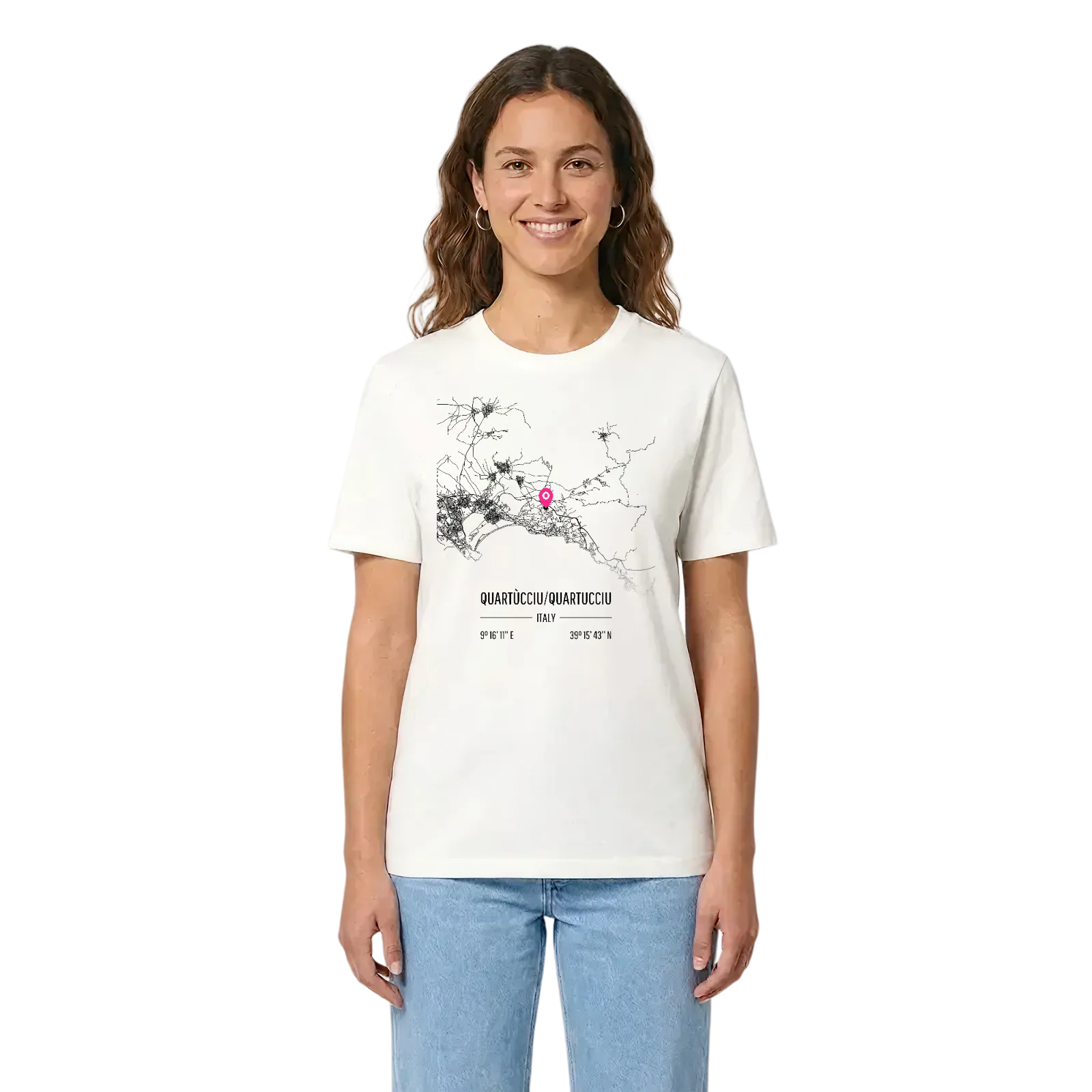 Quartùcciu/Quartucciu karta t-shirt – White, i miljö