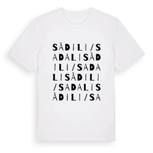 Sàdili/Sadali ordlek t-shirt – ekologisk bomull t-shirt från Pinshirt