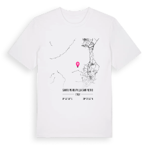 Santu Perdu/Villa San Pietro karta t-shirt – ekologisk bomull t-shirt från Pinshirt