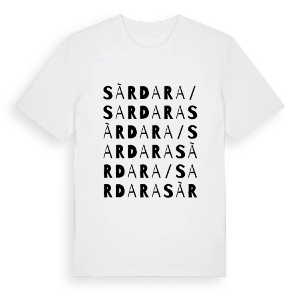 Sàrdara/Sardara ordlek t-shirt – ekologisk bomull t-shirt från Pinshirt