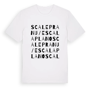Scalepranu/Escalaplano ordlek t-shirt – ekologisk bomull t-shirt från Pinshirt