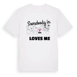 Någon i Seui älskar mig t-shirt – ekologisk bomull t-shirt från Pinshirt