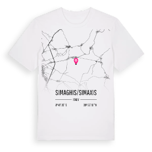 Simaghis/Simaxis karta t-shirt – ekologisk bomull t-shirt från Pinshirt