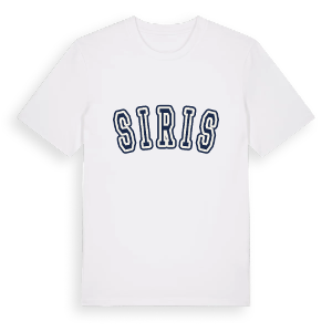 Siris college t-shirt – ekologisk bomull t-shirt från Pinshirt