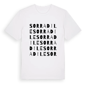 Sorradile ordlek t-shirt – ekologisk bomull t-shirt från Pinshirt