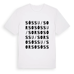 Sòssu/Sorso ordlek t-shirt – ekologisk bomull t-shirt från Pinshirt