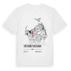Tàttari/Sassari karta t-shirt – ekologisk bomull t-shirt från Pinshirt