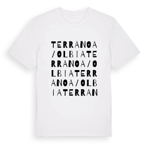 Terranoa/Olbia ordlek t-shirt – ekologisk bomull t-shirt från Pinshirt