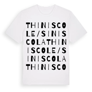 Thiniscole/Siniscola ordlek t-shirt – ekologisk bomull t-shirt från Pinshirt