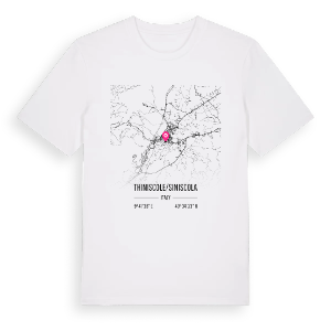 Thiniscole/Siniscola karta t-shirt – ekologisk bomull t-shirt från Pinshirt