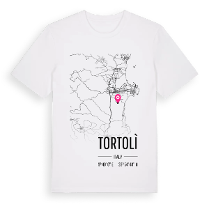 Tortolì karta t-shirt – ekologisk bomull t-shirt från Pinshirt