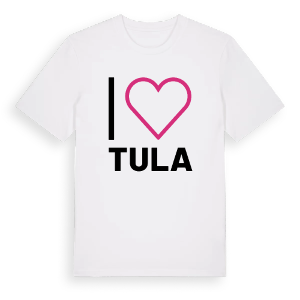 Jag älskar Tula t-shirt stort tryck – ekologisk bomull t-shirt från Pinshirt