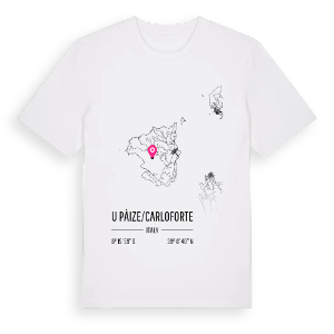 U Pàize/Carloforte karta t-shirt – ekologisk bomull t-shirt från Pinshirt