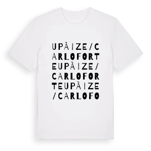 U Pàize/Carloforte ordlek t-shirt – ekologisk bomull t-shirt från Pinshirt
