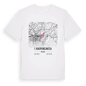 1. kaupunginosa karta t-shirt – ekologisk bomull t-shirt från Pinshirt