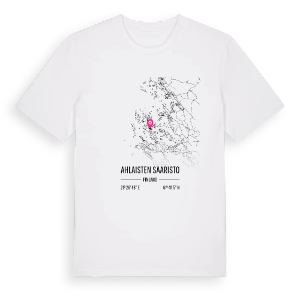 Ahlaisten saaristo karta t-shirt – ekologisk bomull t-shirt från Pinshirt