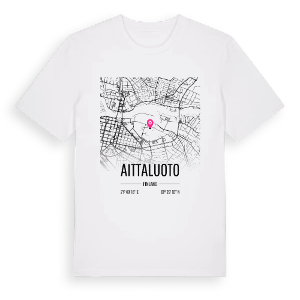 Aittaluoto karta t-shirt – ekologisk bomull t-shirt från Pinshirt