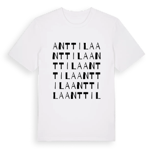 Anttila ordlek t-shirt – ekologisk bomull t-shirt från Pinshirt
