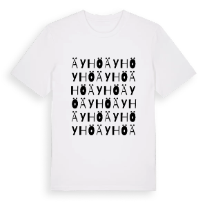 Äyhö ordlek t-shirt – ekologisk bomull t-shirt från Pinshirt