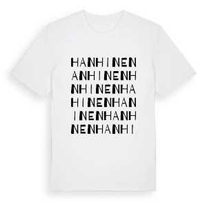 Hanhinen ordlek t-shirt – ekologisk bomull t-shirt från Pinshirt
