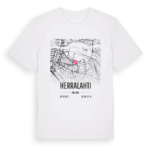 Herralahti karta t-shirt – ekologisk bomull t-shirt från Pinshirt