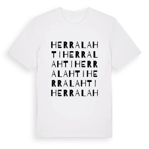 Herralahti ordlek t-shirt – ekologisk bomull t-shirt från Pinshirt
