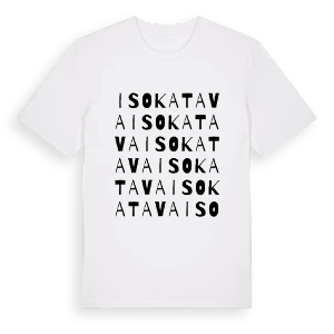 Isokatava ordlek t-shirt – ekologisk bomull t-shirt från Pinshirt