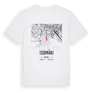 Isomäki karta t-shirt – ekologisk bomull t-shirt från Pinshirt