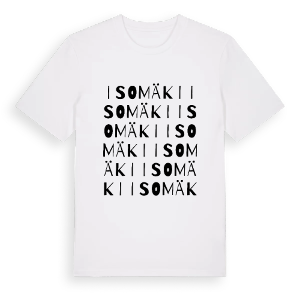 Isomäki ordlek t-shirt – ekologisk bomull t-shirt från Pinshirt