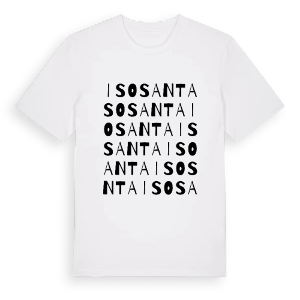 Isosanta ordlek t-shirt – ekologisk bomull t-shirt från Pinshirt