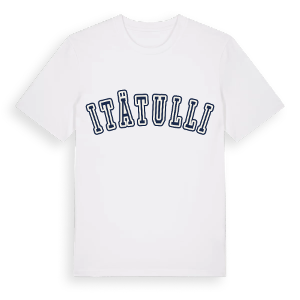 Itätulli college t-shirt – ekologisk bomull t-shirt från Pinshirt