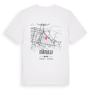 Itätulli karta t-shirt – ekologisk bomull t-shirt från Pinshirt