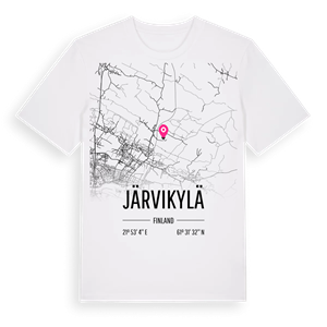 Järvikylä karta t-shirt – ekologisk bomull t-shirt från Pinshirt