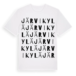 Järvikylä ordlek t-shirt – ekologisk bomull t-shirt från Pinshirt