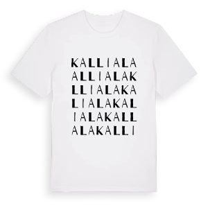Kalliala ordlek t-shirt – ekologisk bomull t-shirt från Pinshirt