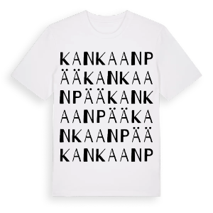 Kankaanpää ordlek t-shirt – ekologisk bomull t-shirt från Pinshirt