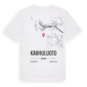Karhuluoto karta t-shirt – ekologisk bomull t-shirt från Pinshirt