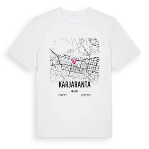 Karjaranta karta t-shirt – ekologisk bomull t-shirt från Pinshirt
