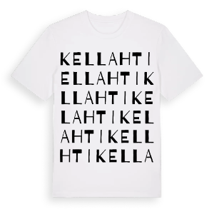 Kellahti ordlek t-shirt – ekologisk bomull t-shirt från Pinshirt