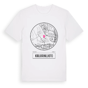 Kirjurinluoto t-shirt – ekologisk bomull t-shirt från Pinshirt