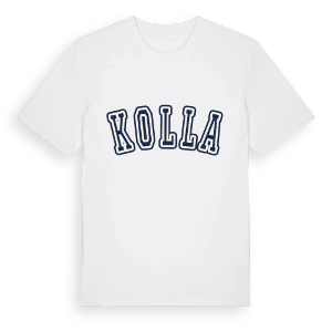 Kolla college t-shirt – ekologisk bomull t-shirt från Pinshirt