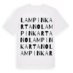 Lampinkartano ordlek t-shirt – ekologisk bomull t-shirt från Pinshirt