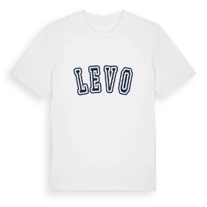 Levo college t-shirt – ekologisk bomull t-shirt från Pinshirt